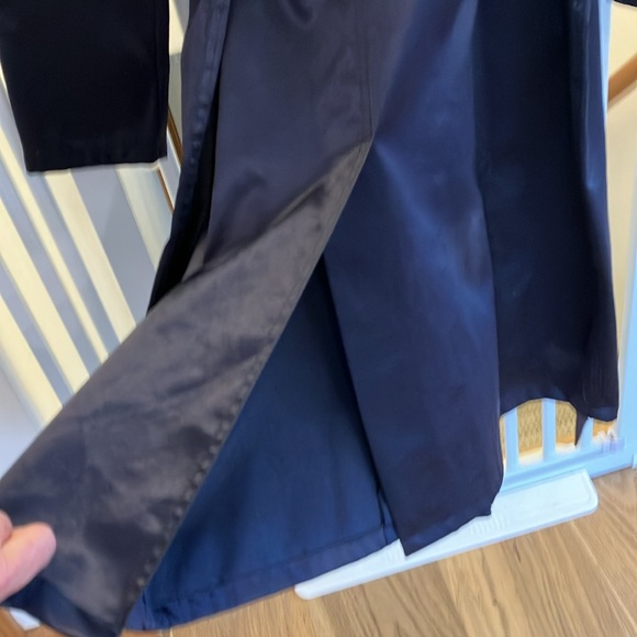 Prada navy blue shiny trench coat - size 8-10 - Picture 5 of 9